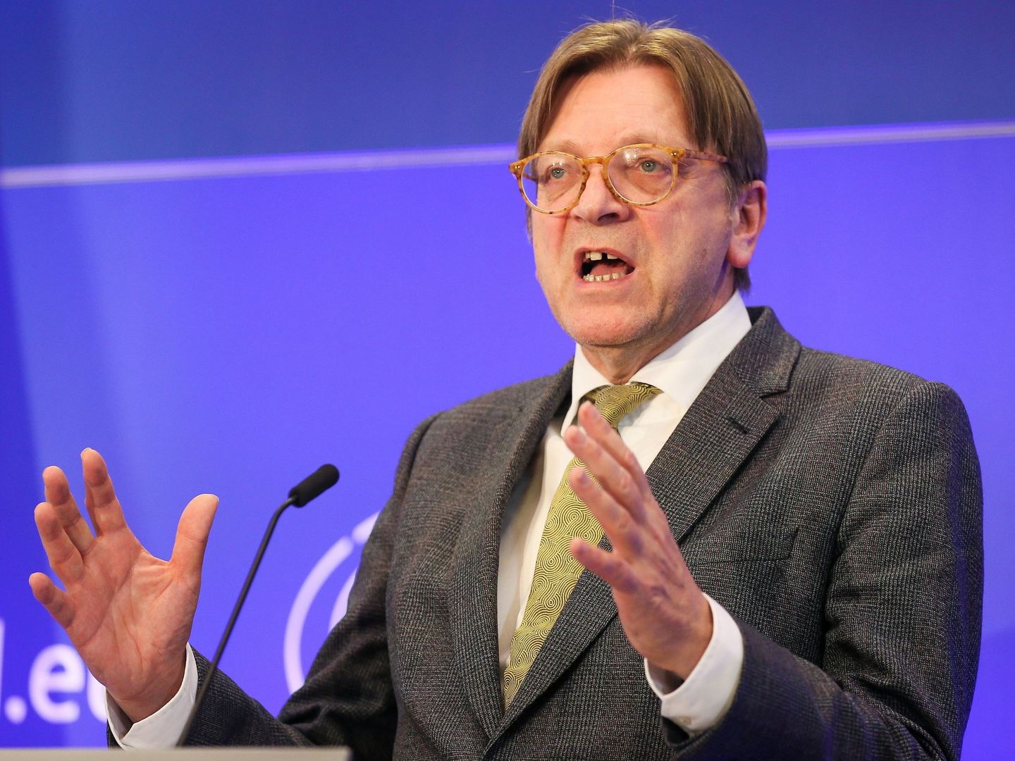 Guy Verhofstadt, presidente del Grupo de Liberales y Demócratas en la Eurocámara (Foto: Reuters)