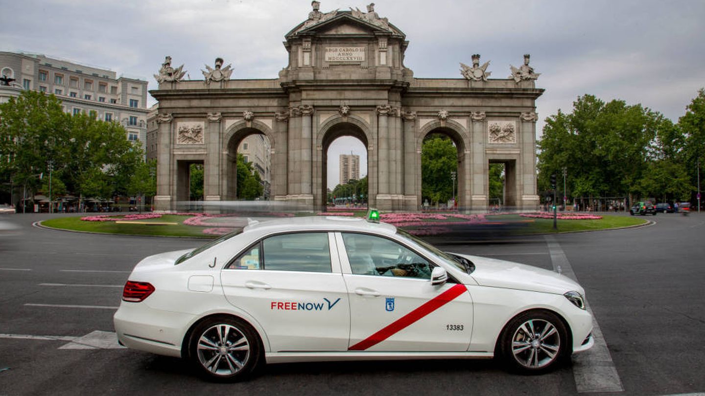 Un taxi que funciona con FreeNow (antes MyTaxi) en Madrid. (Foto: cedida)