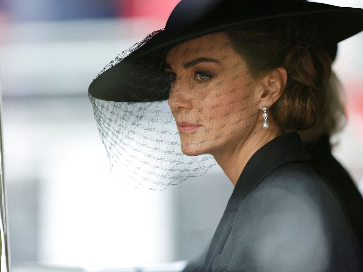 Foto: Kate Middleton, durante el funeral de Isabel II. (Reuters/Tom Jenkins)