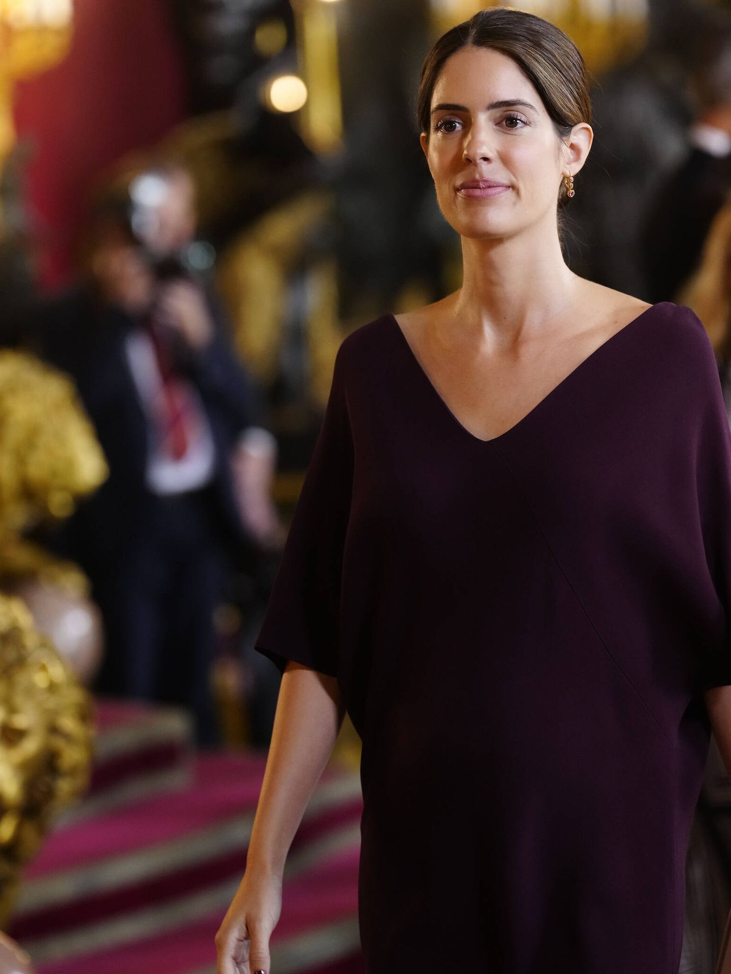 Sofía Palazuelo, en la recepción en el Palacio Real. (LP)