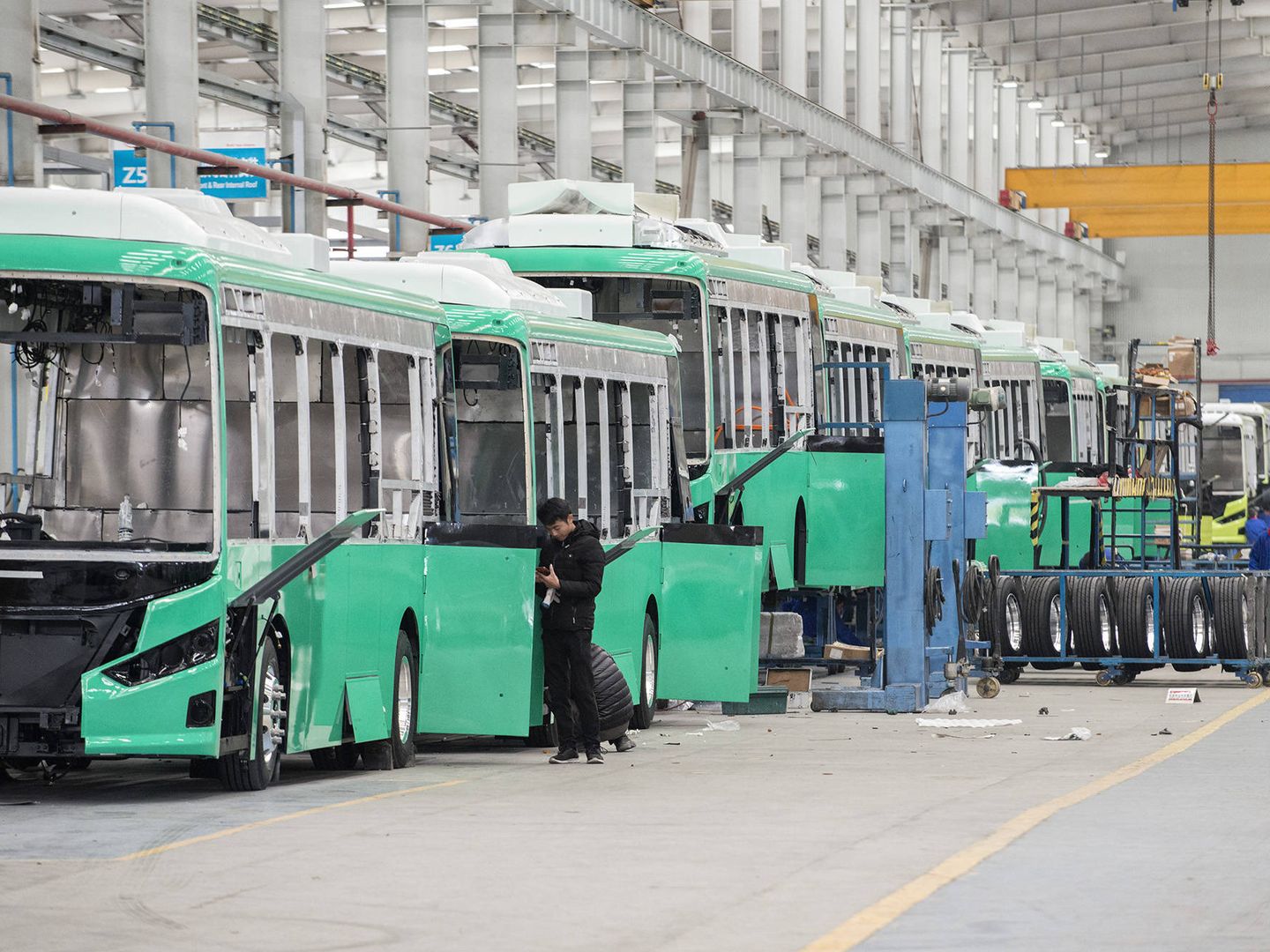 La principal fábrica de autobuses eléctricos de BYD, la empresa que más produce en todo el mundo. (Z. Aldama)