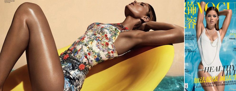 Foto: Vogue le borra una pierna a la top Doutzen Kroes