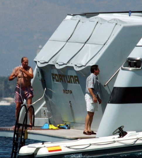 El Rey en aguas de Ibiza a bordo del Fortuna (Gtres)