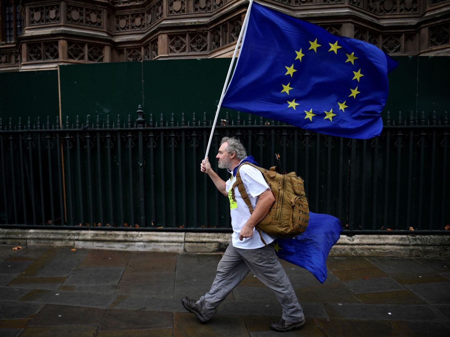 Un manifestante proeuropeo en Londres. (EFE)