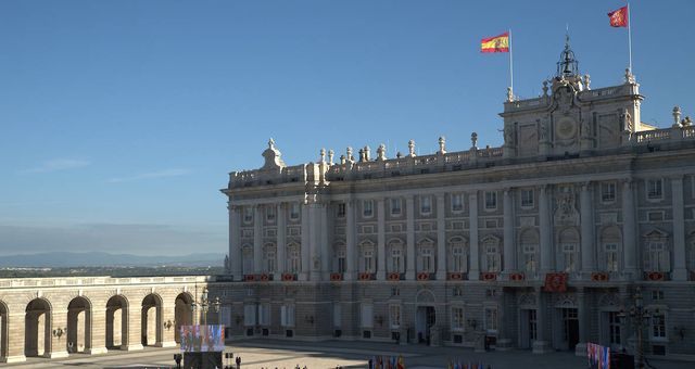 Vista aérea del Palacio Real. (LP)