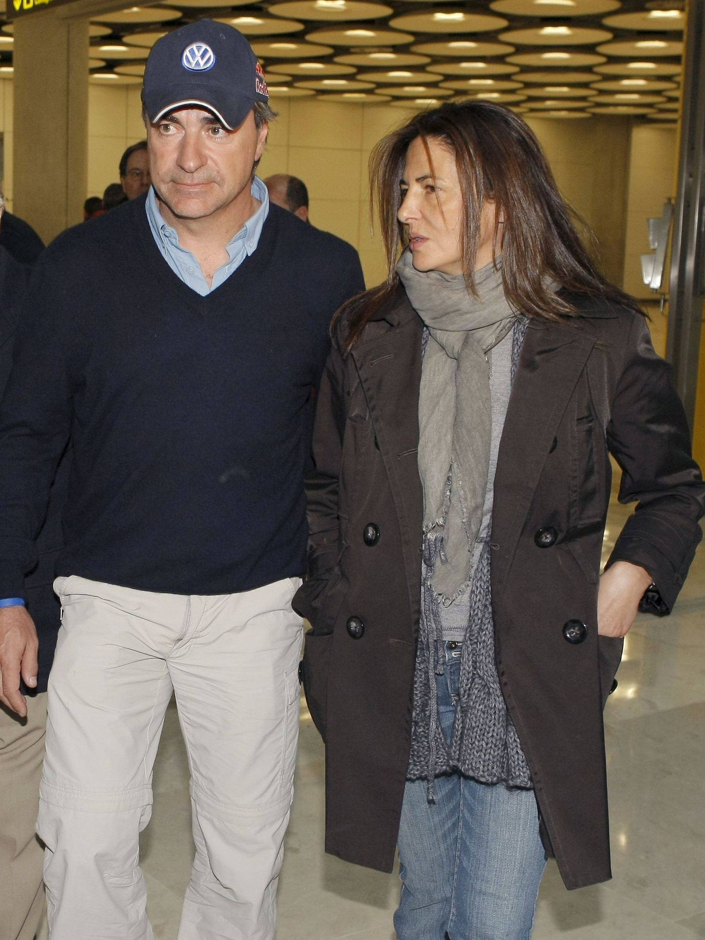 Carlos Sainz y su mujer, Reyes Vázquez de Castro (EFE)