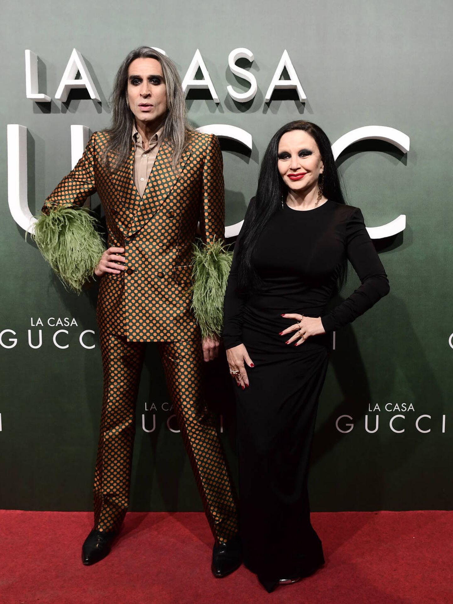 Alaska y Mario Vaquerizo, en el estreno de 'La casa Gucci'. (Jose Gegundez)