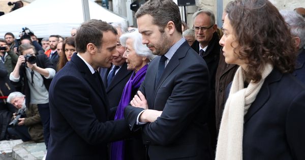Foto: El presidente de Francia, Emmanuel Macron, saluda a la vuida de Claude Erignac durante su visita a Córcega. (Reuters)