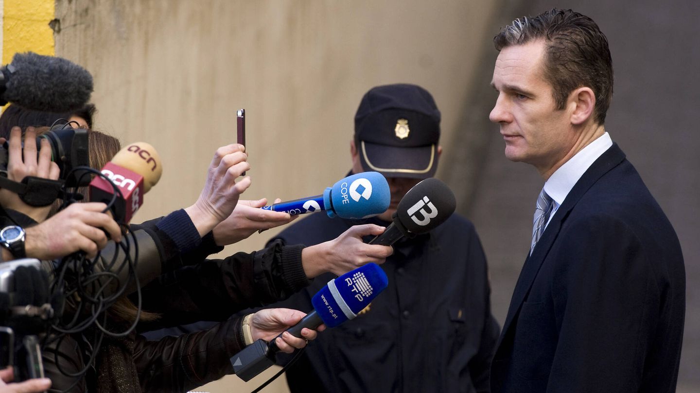Iñaki Urdangarin declara ante los medios en Palma de Mallorca. (Getty)
