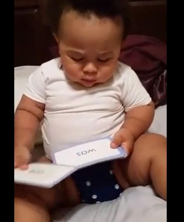 Foto: El bebé que sabe leer hasta 300 palabras (Facebook/LaToya Whiteside)