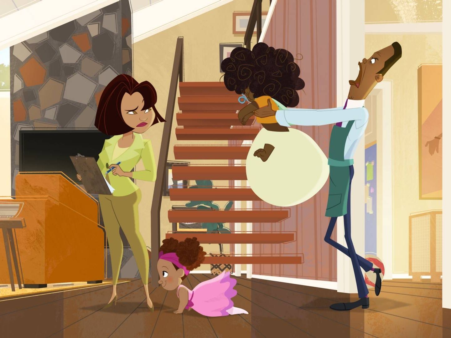 La familia Proud, en la nueva versión de la serie. (Disney)