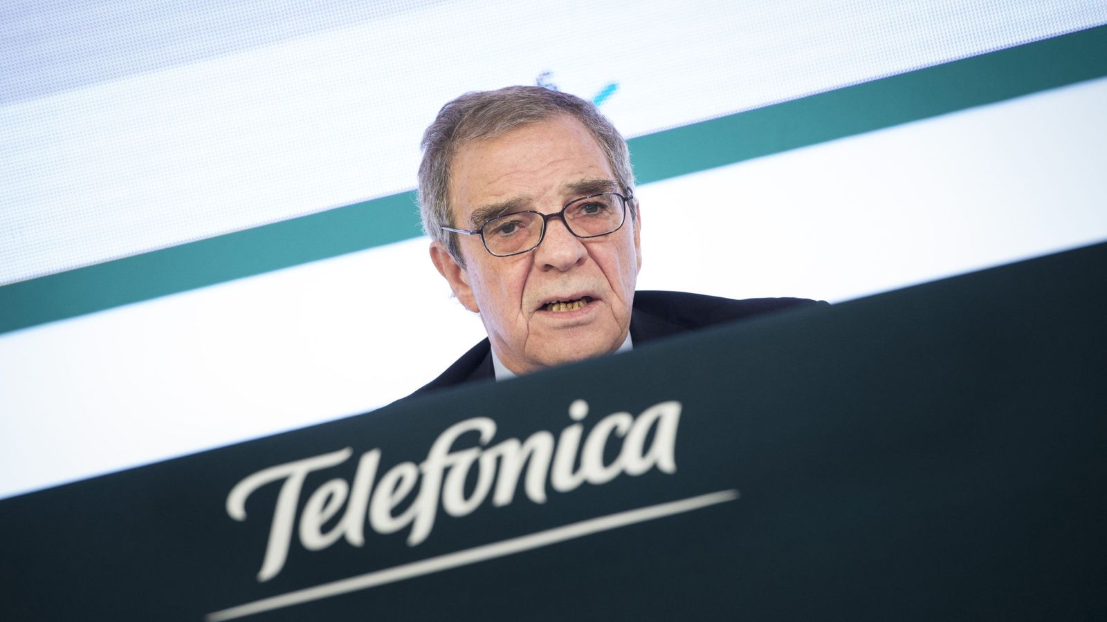 Foto: César Alierta durante la presentación de los resultados obtenidos en 2015 por Telefónica. (EFE)