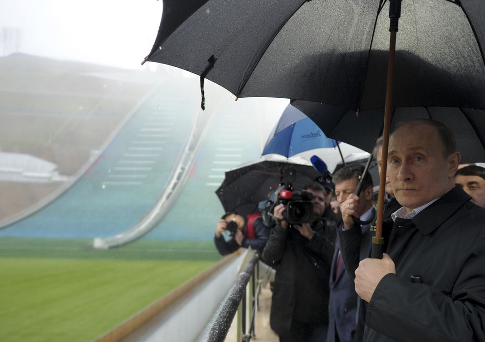 Foto: Putin supervisando las instalaciones de los Juegos Olímpicos (Reuters).
