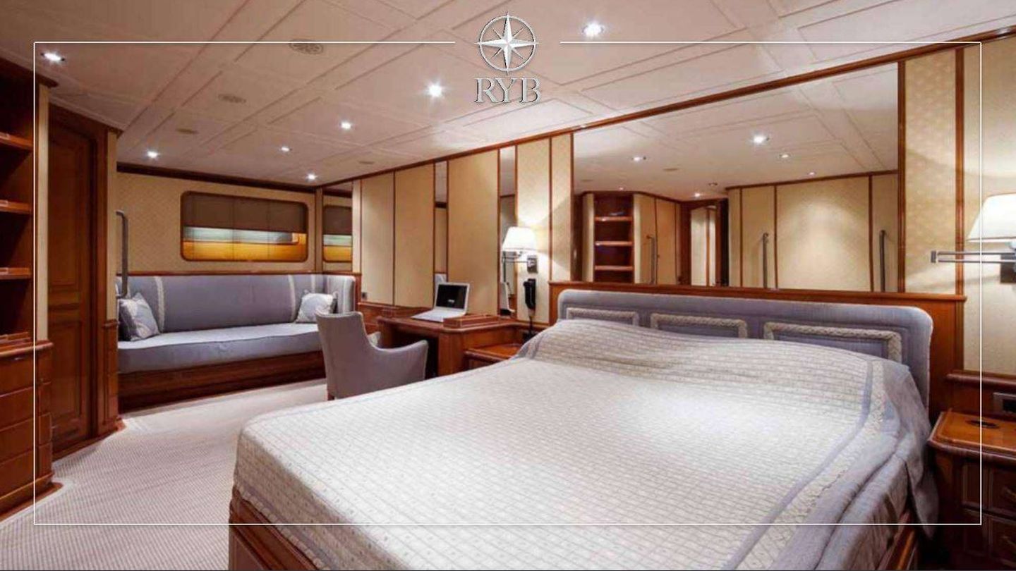 La suite principal de la embarcación. (Royal Yacht Brokers)