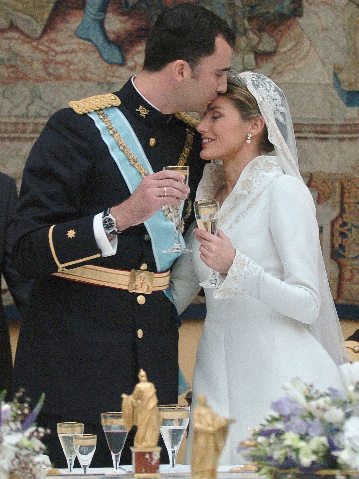 Don Felipe y doña Letizia, el día de su boda. (Getty)