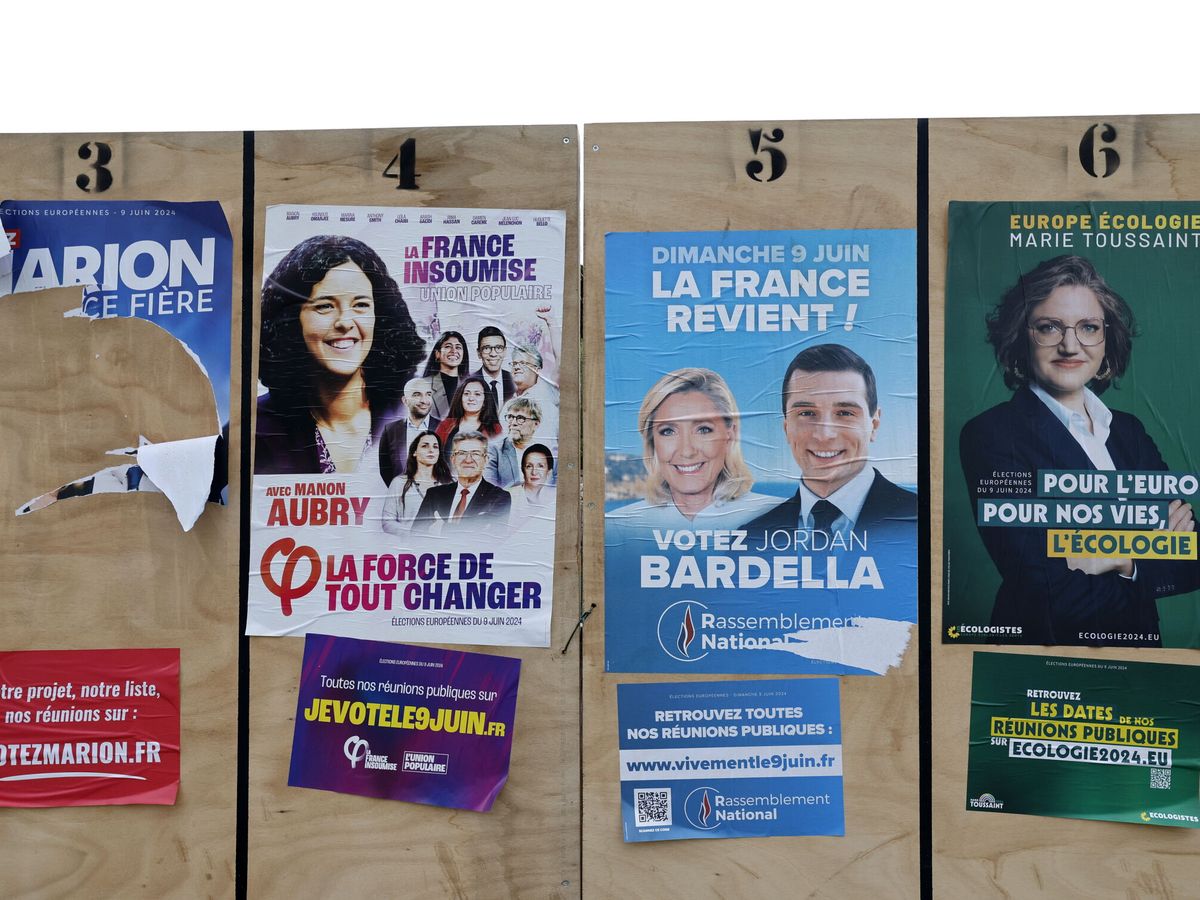 Foto: Carteles electorales en Francia. (EFE/Sebastien Nogier)