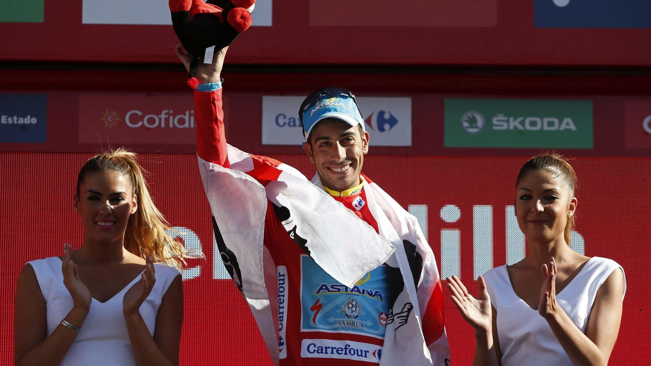 Foto: Fabio Aru, el hombre más feliz del ciclismo (EFE).