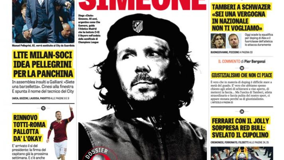 Italia se rinde al 'Comandante Simeone': "El cholismo y la revolución contra el tiki-taka" 