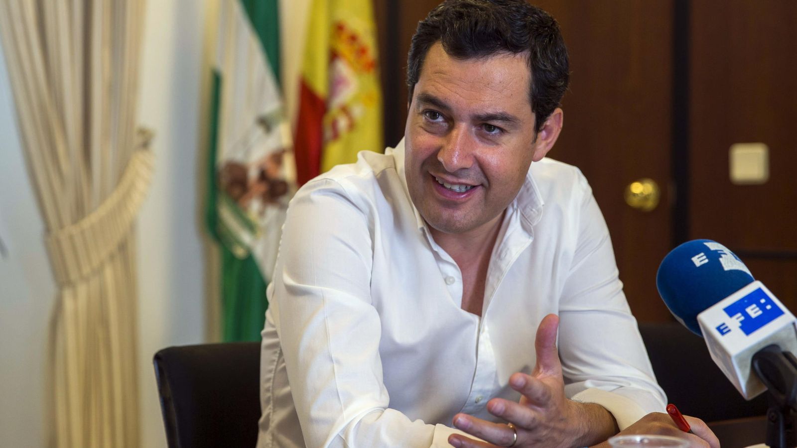 Foto: El presidente del PP andaluz, Juanma Moreno. (EFE)
