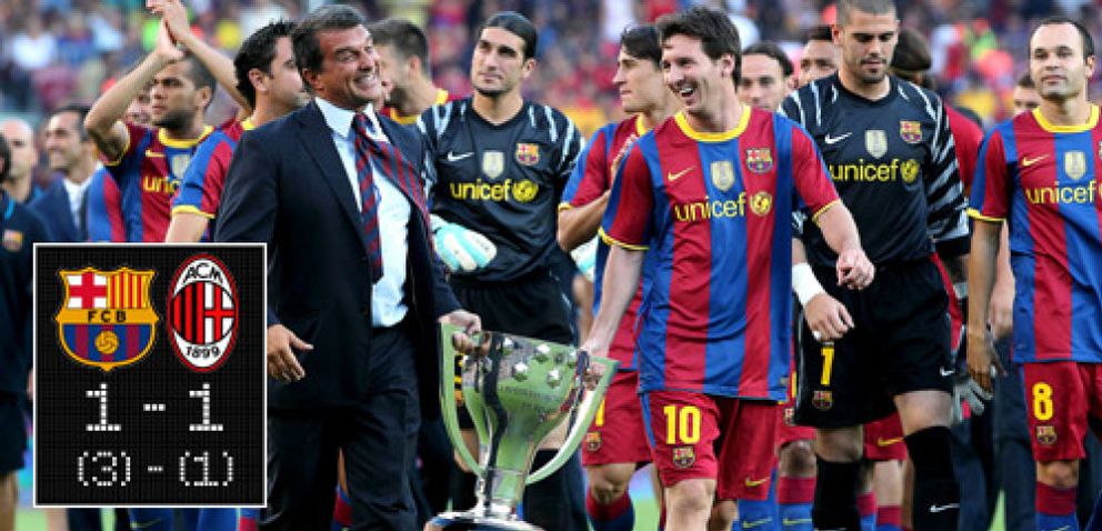 Foto: El Barça se llevó el trofeo Gamper, pero los aplausos fueron para Ronaldinho