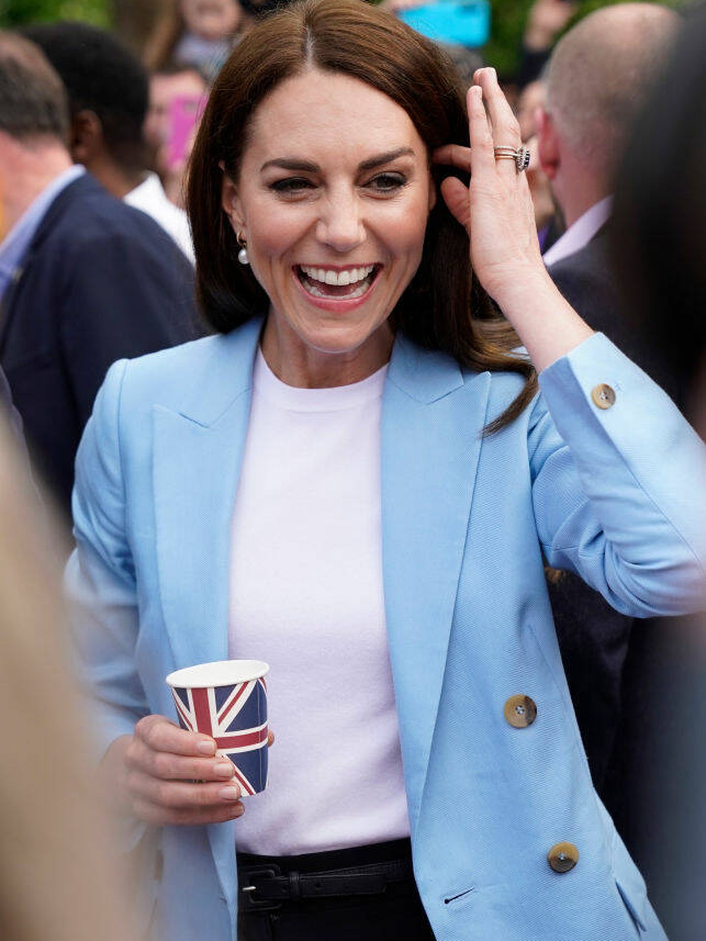 Kate Middleton, durante el Gran Almuerzo tras la coronación. (Getty)