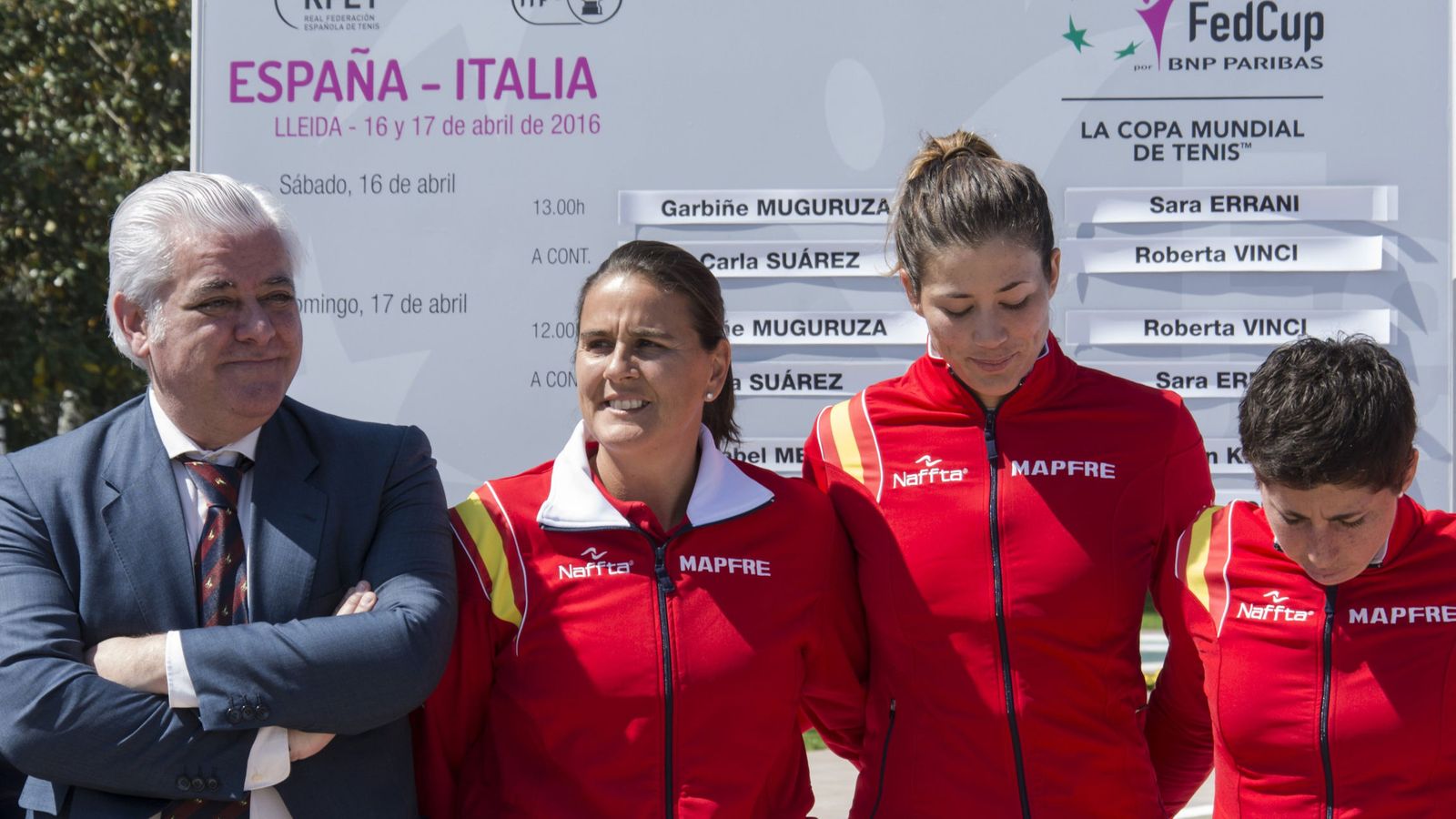 Foto: Conchita Martínez, Garbiñe Muguruza y Carla Suárez (EFE)