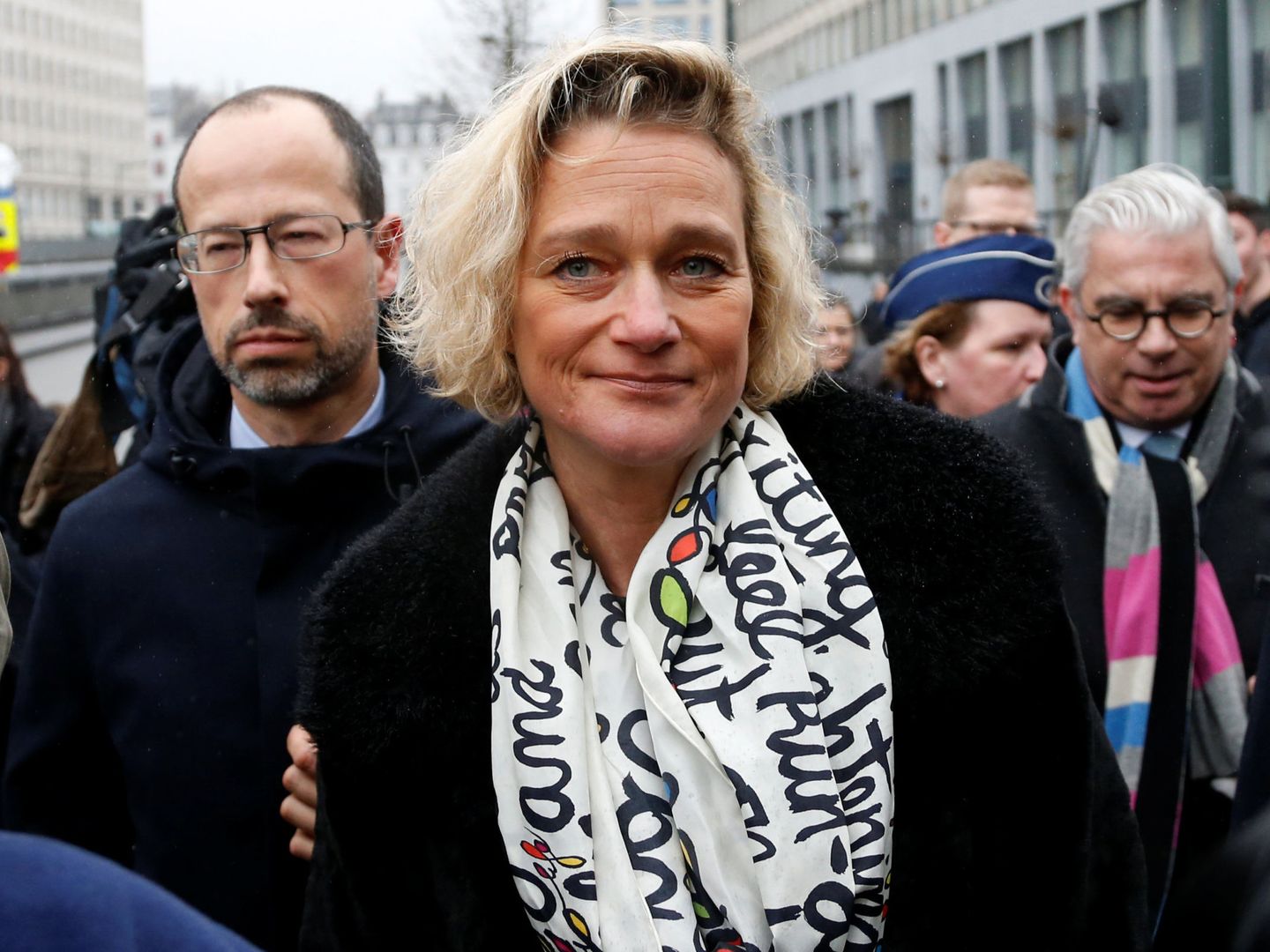 Delphine Boël, tras uno de los juicios. (Reuters)