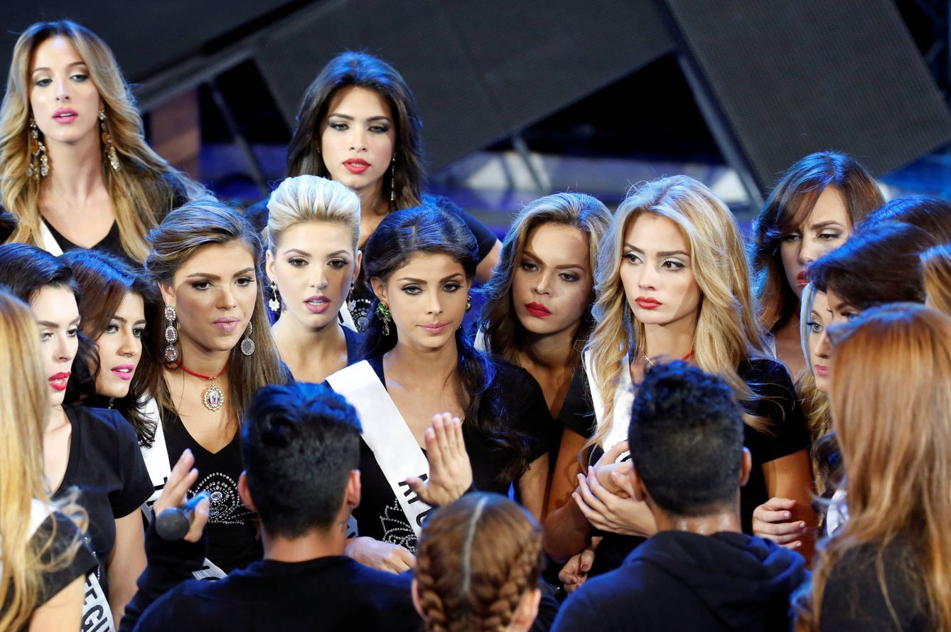 Foto: Concursantes de Miss Venezuela durante un ensayo y presentación a los medios en Caracas, el 3 de octubre de 2016 (Reuters). 
