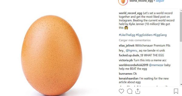 Foto: El huevo 'Eugene' es ya la foto con más me gusta de la historia de Instagram