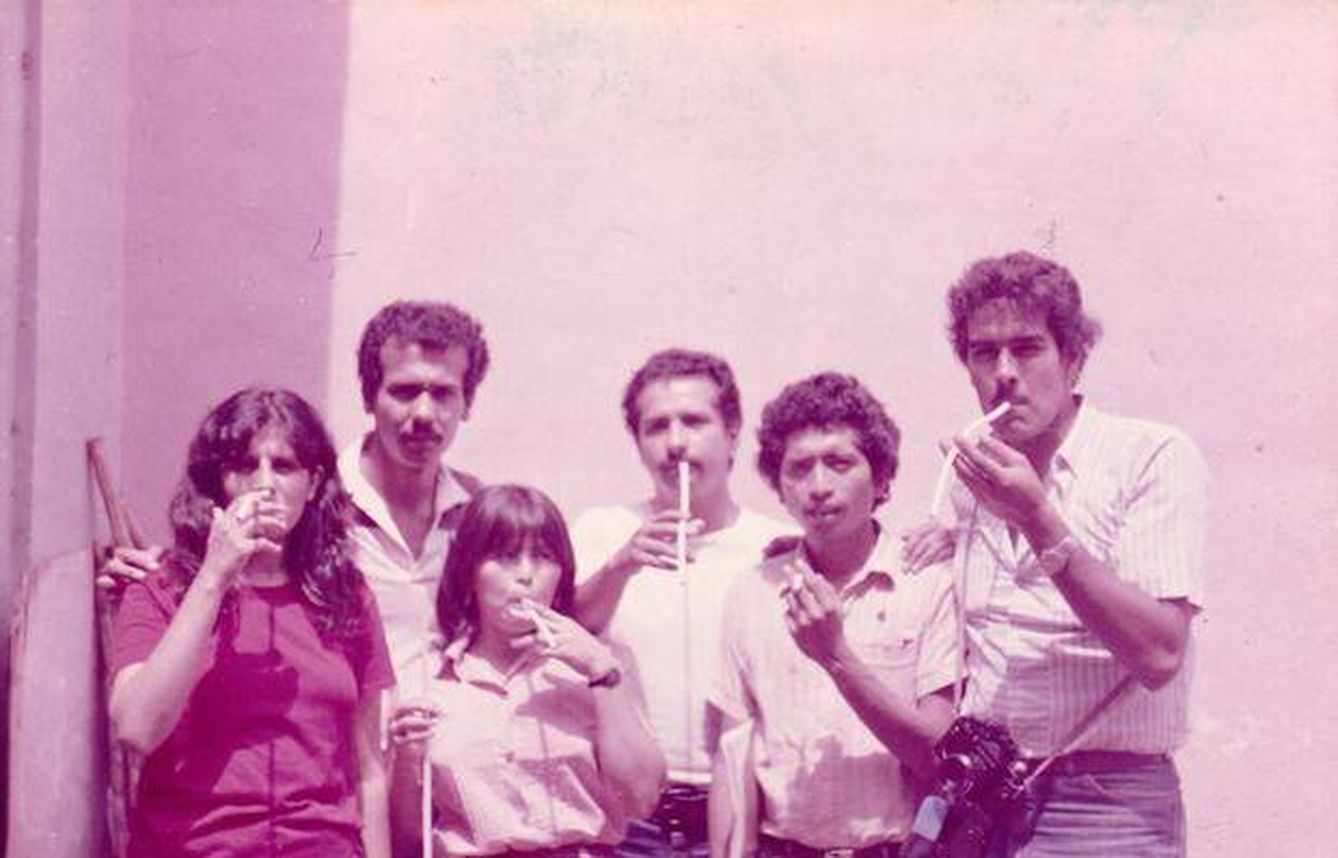Nicolás Maduro, en el extremo derecho, cuando era joven