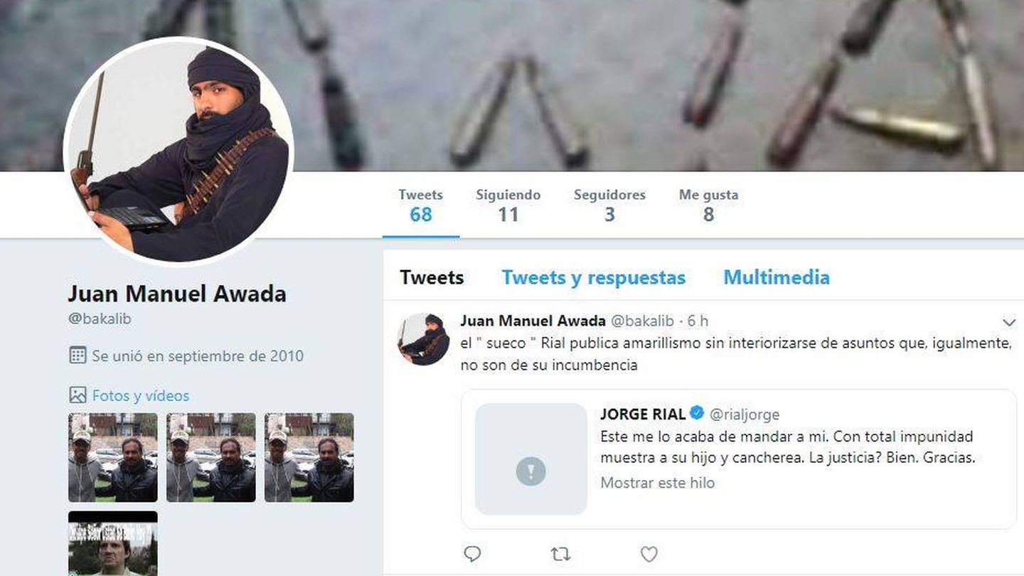 El perfil de Twitter de Juan Manuel Awada.  (Twitter)