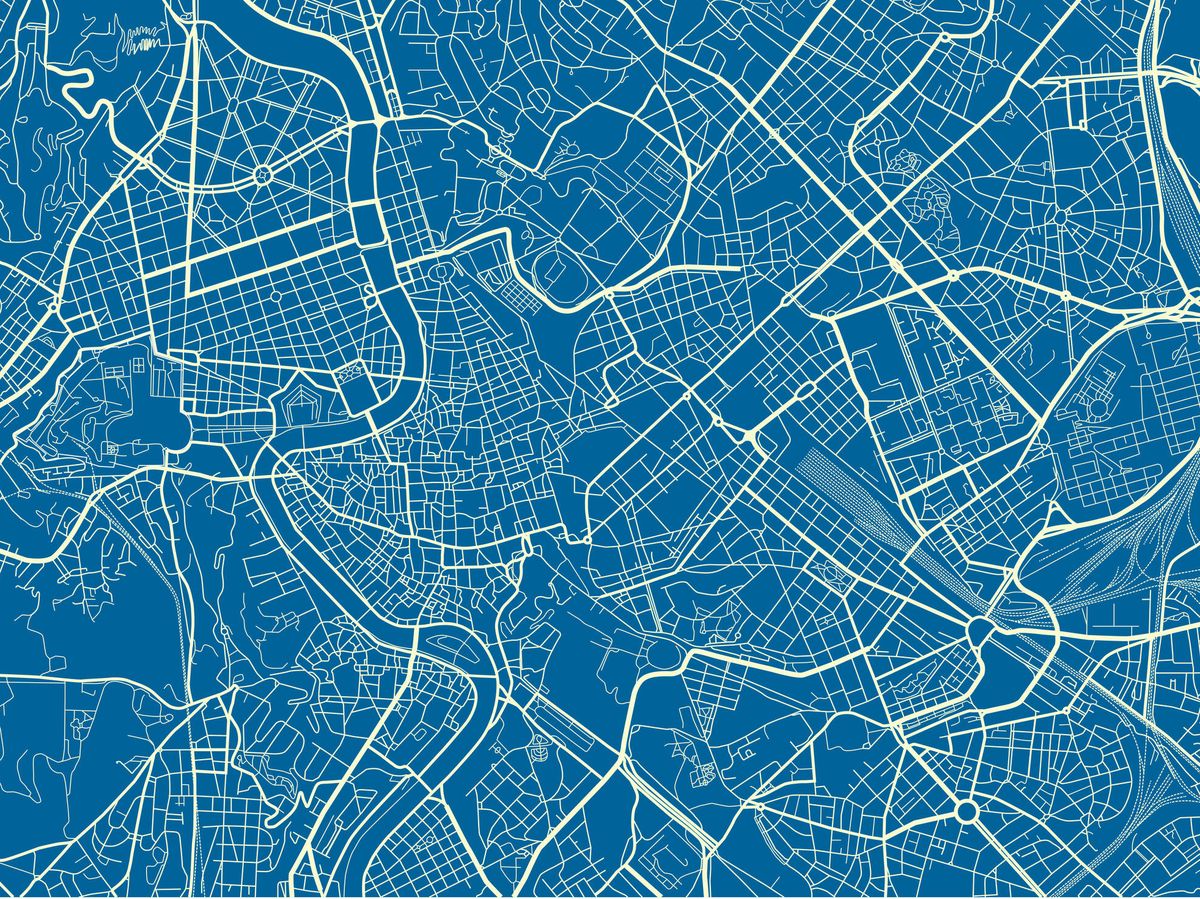 Foto: Mapa vectorizado de la ciudad de Roma (Fuente: iStock)