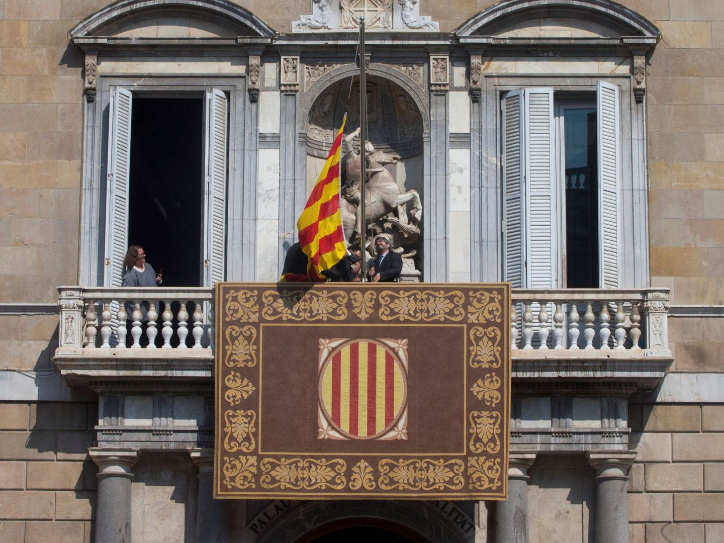 Balcón del Palau de la Generalitat. (EFE)