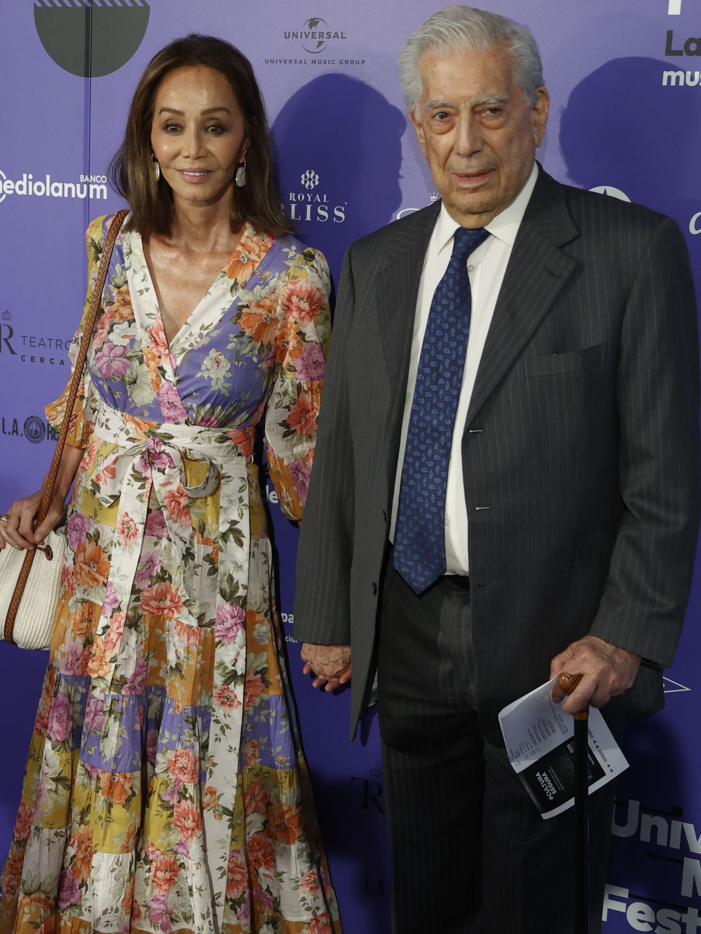 Isabel Preysler y Mario Vargas Llosa, en el Teatro Real de Madrid. (EFE/Mariscal)