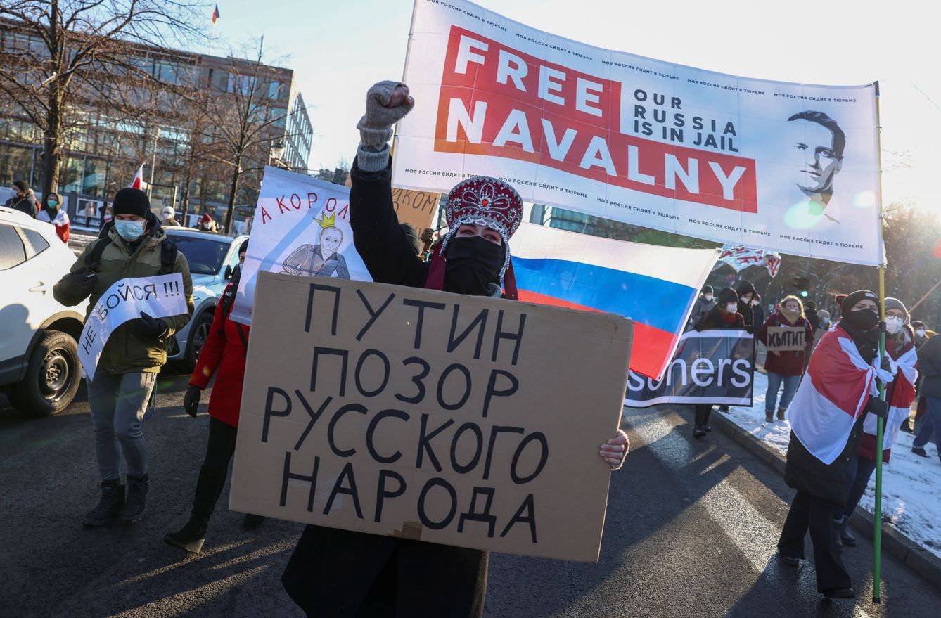 Protestas a favor de Navalni. (Reuters)