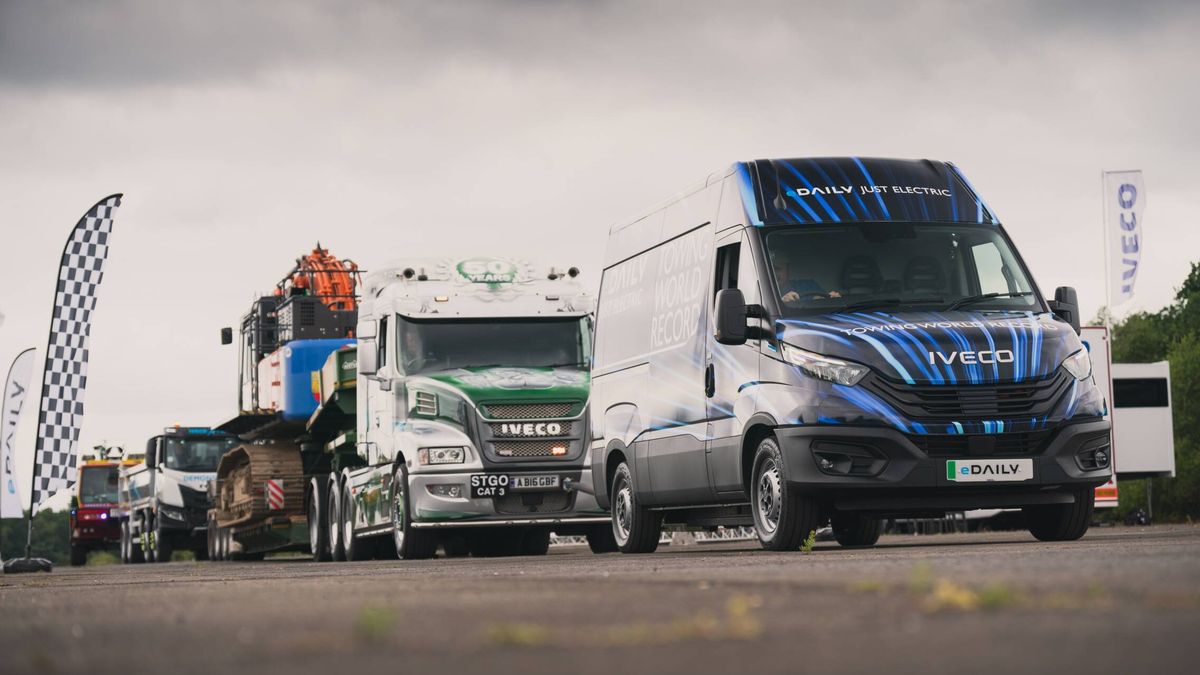 Nuevo récord mundial: ¿cuántas toneladas ha remolcado una furgoneta eléctrica de Iveco?