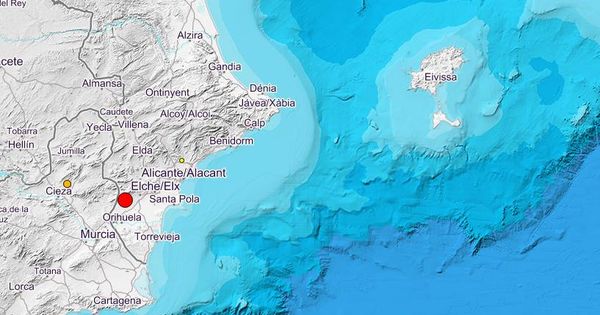 Foto: Localización del epicentro del terremoto en Albatera (IGN)