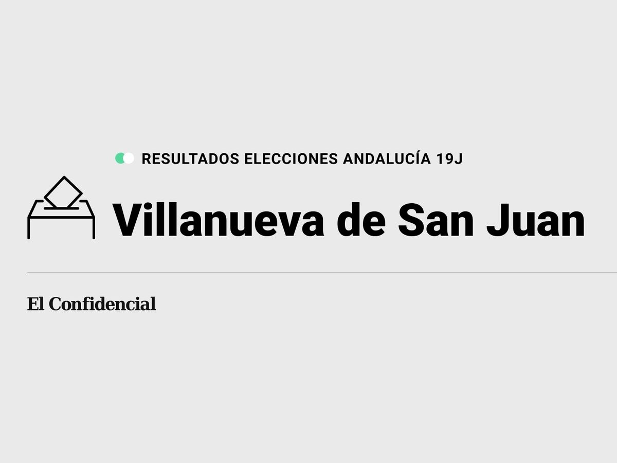Foto: Resultados en Villanueva de San Juan, Sevilla, de las elecciones de Andalucía 2022 este 19-J (C.C./Diseño EC)