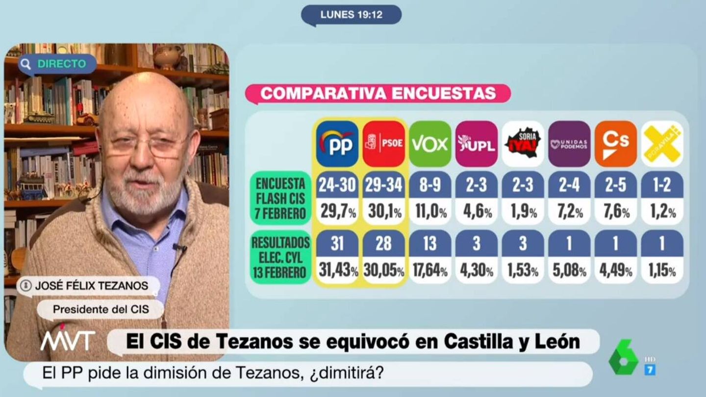 José Félix Tezanos en 'Más vale tarde'. (Atresmedia Televisión)