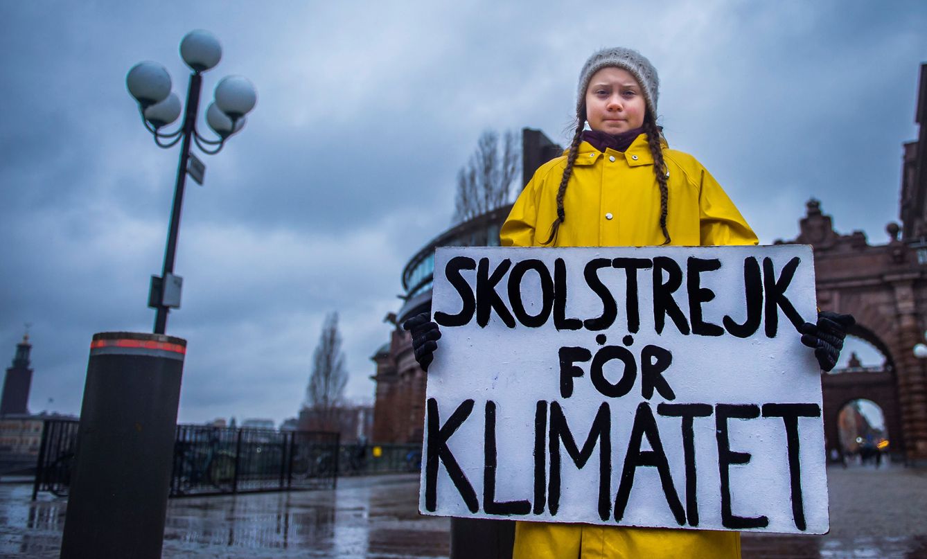 Greta Thunberg, en protesta por el cambio climático con solo 15 años (Reuters)