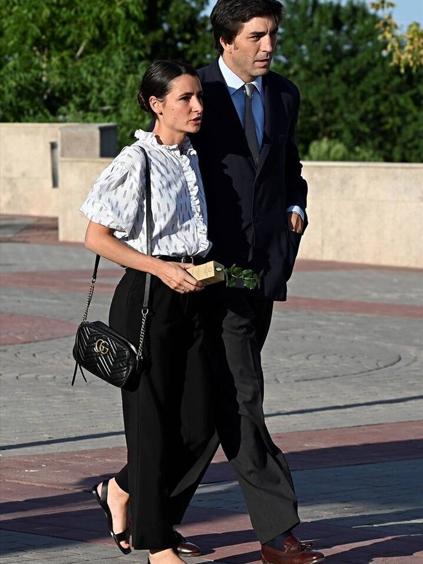  La hija pequeña de Carlos Sainz, Ana, junto a su marido. (Europa Press)