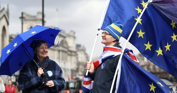 Foto: Manifestantes pro Unión Europea protestan en Londres, Reino Unido, el 29 de marzo del 2018. (EFE)