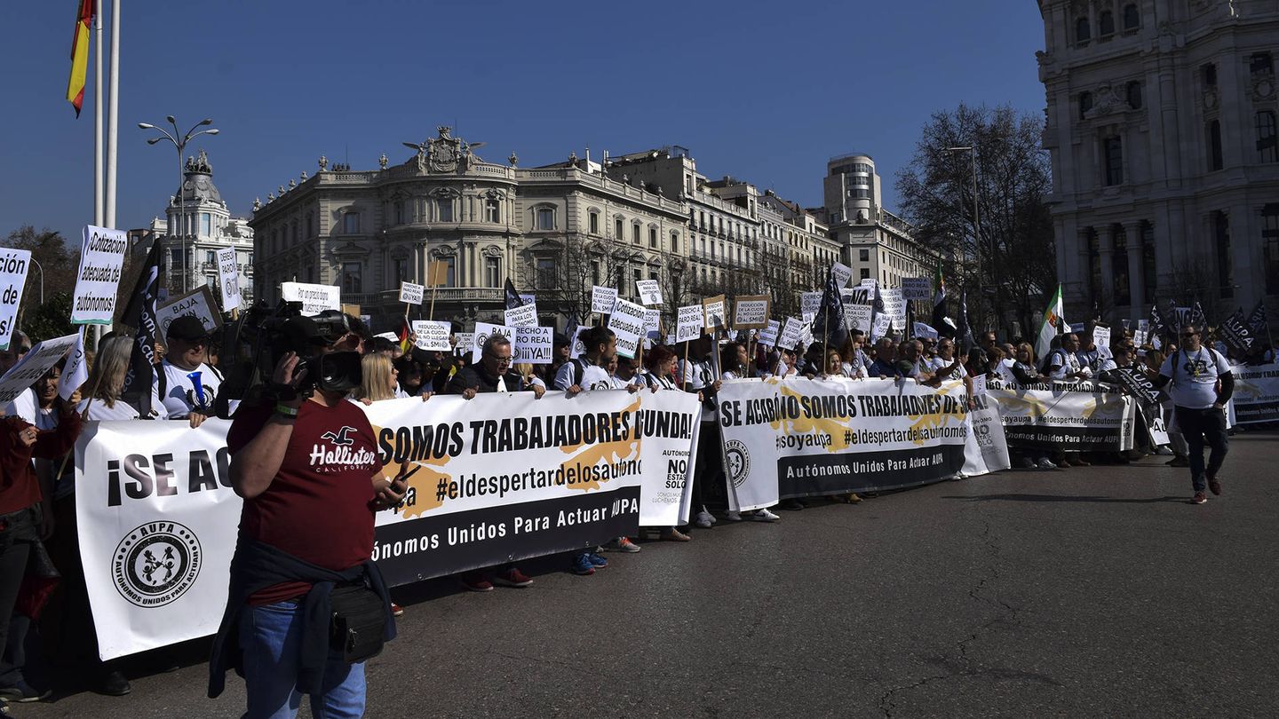 Manifestación de autónomos en Madrid. (AUPA)