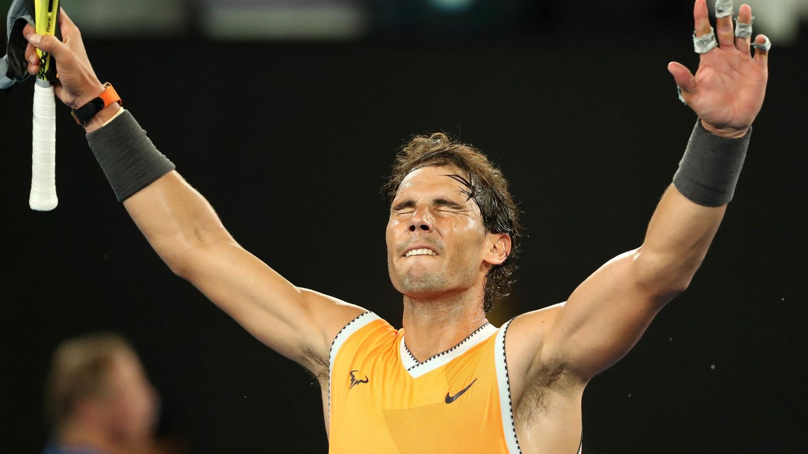 Foto: Nadal celebra su victoria este jueves en Australia. (Reuters)