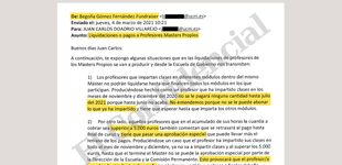 Post de Begoña Gómez reclama en un juzgado mercantil que le paguen 15.113 € tras externalizar sus dos másteres