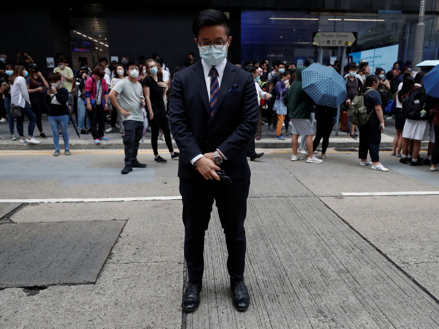 Un manifestante en Hong Kong. (Reuters)