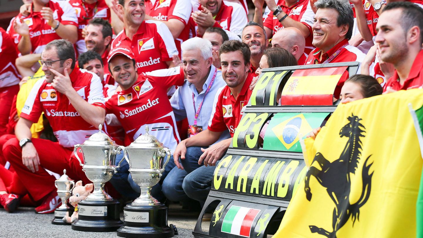 La estrategia de Ferrari propició esta fotografía.