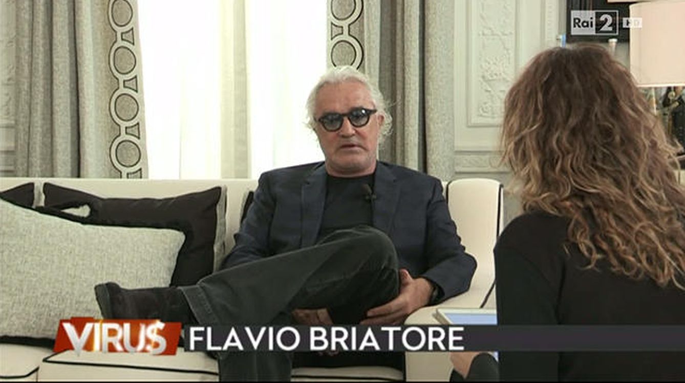 Briatore, en un momento de la entrevista 