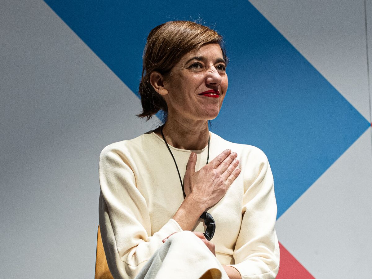 Foto: La candidata de Sumar Galicia a la Presidencia de la Xunta, Marta Lois, durante un acto de campaña electoral. (Europa Press/Europa Press)