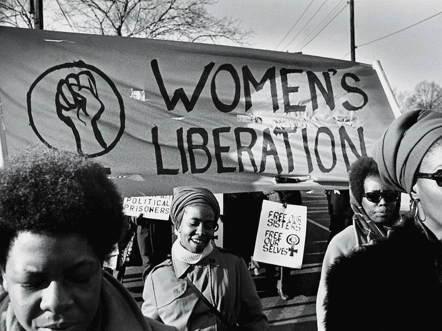 Manifestación de feministas afroamericanas